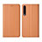 Huawei Y9s用手帳型 レザーケース スタンド カバー L12 ファーウェイ オレンジ