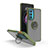 Motorola Moto Edge 20 5G用ハイブリットバンパーケース プラスチック アンド指輪 マグネット式 S04 モトローラ グリーン