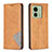 Motorola Moto Edge 40 5G用手帳型 レザーケース スタンド カバー B07F モトローラ ライト・ブラウン