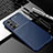 Motorola Moto Edge Lite 5G用シリコンケース ソフトタッチラバー ツイル カバー モトローラ ネイビー