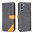 Motorola Moto Edge S30 5G用手帳型 レザーケース スタンド カバー B02F モトローラ ブラック