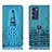 Motorola Moto Edge S30 5G用手帳型 レザーケース スタンド カバー H03P モトローラ ブルー