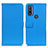 Motorola Moto G Pure用手帳型 レザーケース スタンド カバー D09Y モトローラ ブルー