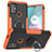Motorola Moto G20用ハイブリットバンパーケース プラスチック アンド指輪 マグネット式 S02 モトローラ オレンジ