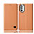 Motorola MOTO G52用手帳型 レザーケース スタンド カバー H11P モトローラ オレンジ
