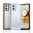 Motorola Moto G73 5G用ハイブリットバンパーケース クリア透明 プラスチック カバー J01S モトローラ 
