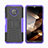 Nokia G300 5G用ハイブリットバンパーケース スタンド プラスチック 兼シリコーン カバー JX2 ノキア パープル