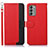 Nokia G400 5G用手帳型 レザーケース スタンド カバー A09D ノキア レッド