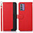 Nokia G42 5G用手帳型 レザーケース スタンド カバー A09D ノキア レッド