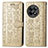 OnePlus 11R 5G用手帳型 レザーケース スタンド パターン カバー S03D OnePlus ゴールド