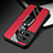 OnePlus 11R 5G用シリコンケース ソフトタッチラバー レザー柄 アンド指輪 マグネット式 PB1 OnePlus レッド