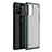 OnePlus 8T 5G用ハイブリットバンパーケース クリア透明 プラスチック 鏡面 カバー M01 OnePlus グリーン