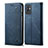 OnePlus 9 5G用手帳型 布 スタンド OnePlus ネイビー