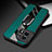 OnePlus Ace 2 5G用シリコンケース ソフトタッチラバー レザー柄 アンド指輪 マグネット式 PB1 OnePlus グリーン