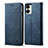 OnePlus Nord 2T 5G用手帳型 布 スタンド OnePlus ネイビー