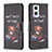 OnePlus Nord N20 5G用手帳型 レザーケース スタンド パターン カバー B01F OnePlus ダークグレー