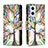 OnePlus Nord N20 5G用手帳型 レザーケース スタンド パターン カバー B04F OnePlus グリーン
