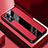 OnePlus Nord N20 5G用シリコンケース ソフトタッチラバー レザー柄 カバー S03 OnePlus レッド
