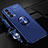 OnePlus Nord N200 5G用極薄ソフトケース シリコンケース 耐衝撃 全面保護 アンド指輪 マグネット式 バンパー JM3 OnePlus ネイビー