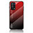 OnePlus Nord N200 5G用ハイブリットバンパーケース プラスチック 鏡面 虹 グラデーション 勾配色 カバー LS1 OnePlus レッド