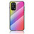 OnePlus Nord N200 5G用ハイブリットバンパーケース プラスチック 鏡面 虹 グラデーション 勾配色 カバー LS2 OnePlus ピンク