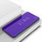 Oppo A11用手帳型 レザーケース スタンド 鏡面 カバー Oppo パープル