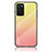 Oppo A16用ハイブリットバンパーケース プラスチック 鏡面 虹 グラデーション 勾配色 カバー LS1 Oppo イエロー