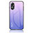 Oppo A17用ハイブリットバンパーケース プラスチック 鏡面 虹 グラデーション 勾配色 カバー LS1 Oppo 