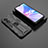 Oppo A1x 5G用ハイブリットバンパーケース スタンド プラスチック 兼シリコーン カバー マグネット式 T02 Oppo ブラック