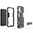Oppo A33用ハイブリットバンパーケース スタンド プラスチック 兼シリコーン カバー Oppo 