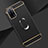 Oppo A53s 5G用ケース 高級感 手触り良い メタル兼プラスチック バンパー アンド指輪 P02 Oppo ブラック