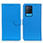 Oppo A54 4G用手帳型 レザーケース スタンド カバー A03D Oppo ブルー