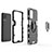Oppo A54 4G用ハイブリットバンパーケース プラスチック アンド指輪 マグネット式 S01 Oppo 