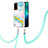 Oppo A54 5G用シリコンケース ソフトタッチラバー バタフライ パターン カバー 携帯ストラップ Y05B Oppo 