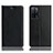 Oppo A55 5G用手帳型 レザーケース スタンド カバー H02P Oppo ブラック