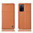 Oppo A55 5G用手帳型 レザーケース スタンド カバー H10P Oppo オレンジ
