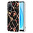 Oppo A55 5G用シリコンケース ソフトタッチラバー バタフライ パターン カバー Y02B Oppo ブラック