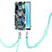 Oppo A55 5G用シリコンケース ソフトタッチラバー バタフライ パターン カバー 携帯ストラップ Y01B Oppo 