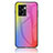 Oppo A57 5G用ハイブリットバンパーケース プラスチック 鏡面 虹 グラデーション 勾配色 カバー LS2 Oppo 