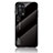 Oppo A74 5G用ハイブリットバンパーケース プラスチック 鏡面 虹 グラデーション 勾配色 カバー LS1 Oppo ブラック