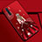 Oppo A91用シリコンケース ソフトタッチラバー バタフライ ドレスガール ドレス少女 カバー S01 Oppo ワインレッド