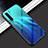 Oppo A91用ハイブリットバンパーケース プラスチック 鏡面 カバー Oppo ブルー