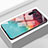 Oppo A91用ハイブリットバンパーケース プラスチック 鏡面 虹 グラデーション 勾配色 カバー Oppo シアン