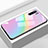 Oppo A91用ハイブリットバンパーケース プラスチック 鏡面 虹 グラデーション 勾配色 カバー Oppo カラフル