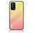Oppo A93 5G用ハイブリットバンパーケース プラスチック 鏡面 虹 グラデーション 勾配色 カバー LS1 Oppo イエロー