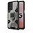 Oppo A93s 5G用ハイブリットバンパーケース プラスチック アンド指輪 マグネット式 S03 Oppo ブラック