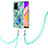 Oppo A95 5G用シリコンケース ソフトタッチラバー バタフライ パターン カバー 携帯ストラップ Y01B Oppo グリーン