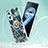 Oppo A96 4G用シリコンケース ソフトタッチラバー バタフライ パターン カバー アンド指輪 Y01B Oppo 