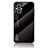 Oppo A96 5G用ハイブリットバンパーケース プラスチック 鏡面 虹 グラデーション 勾配色 カバー LS1 Oppo ブラック