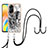 Oppo A98 5G用シリコンケース ソフトタッチラバー バタフライ パターン カバー 携帯ストラップ YB8 Oppo 